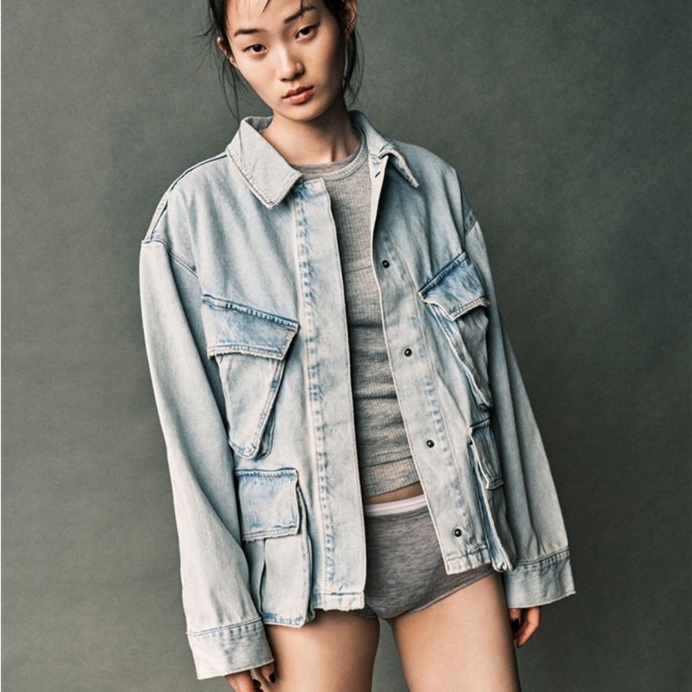 Zara TRF Denim Pocket Jacket